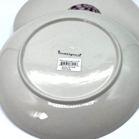 Set 2 Bloomingville Hot Air Balloon Dessert Salad Plates Pink Lets Fly Away 8" - Picture 3 of 4